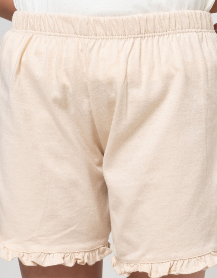 Little M Ruffle Bordir Bunga Pakaian Setelan Anak Perempuan