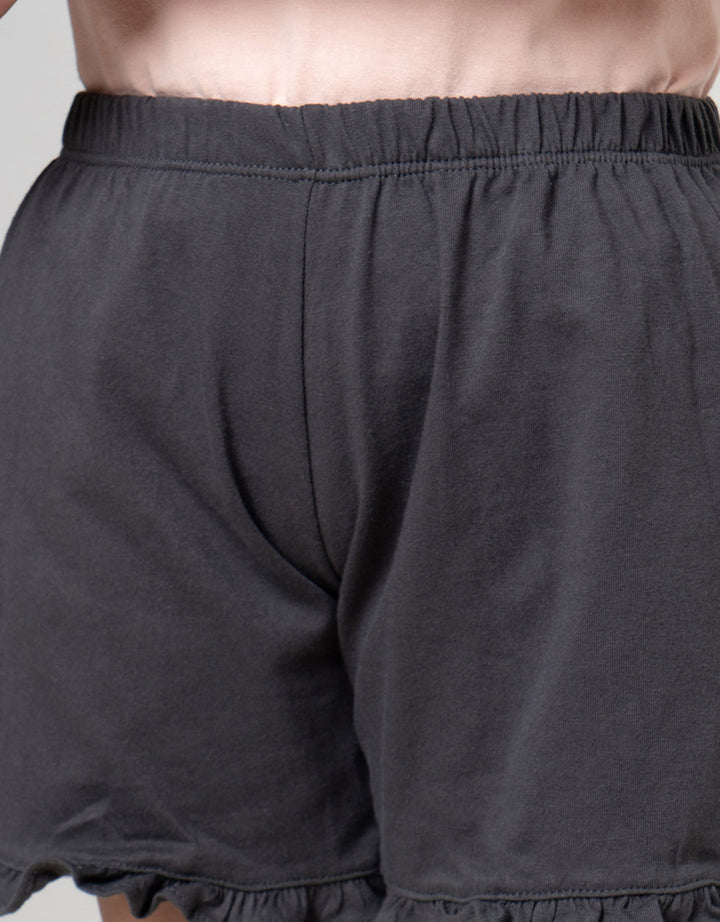 Little M Ruffle Bordir Kupu Pakaian Setelan Anak Perempuan