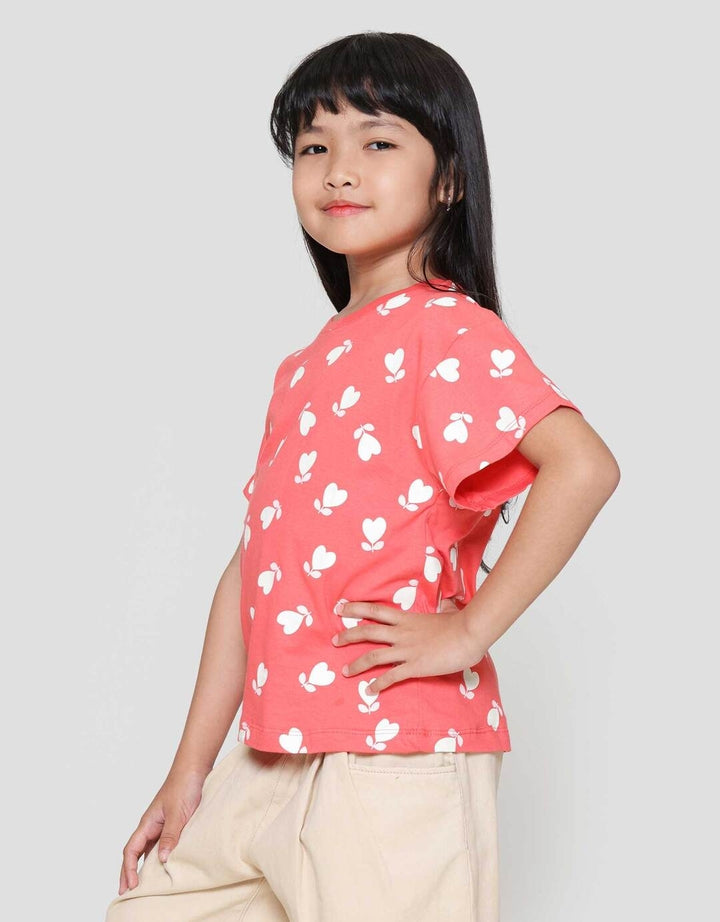 Little M Aop Heart Kaos Anak Perempuan