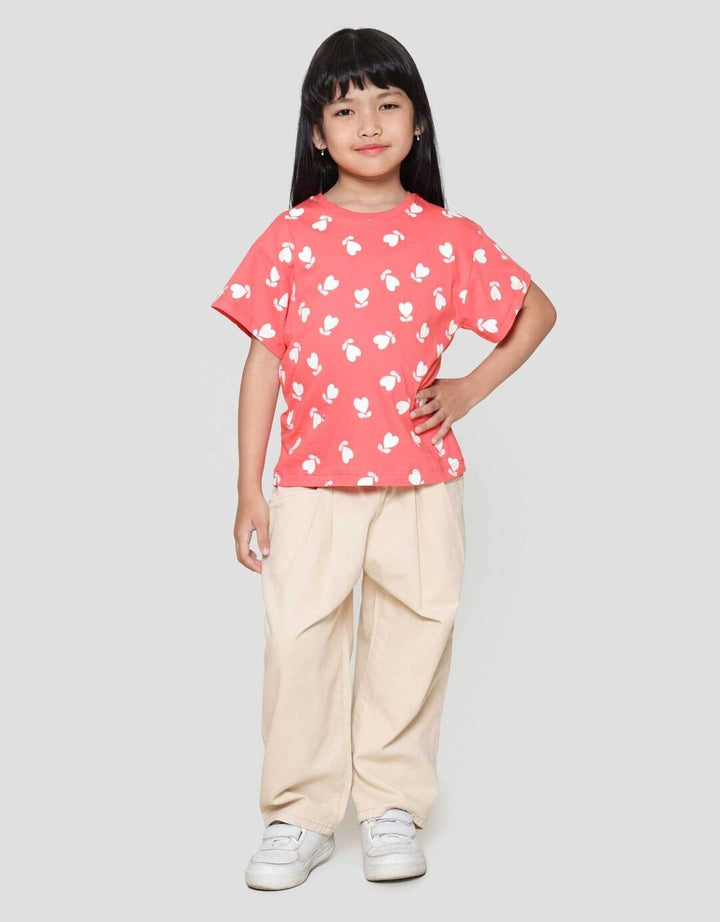 Little M Aop Heart Kaos Anak Perempuan