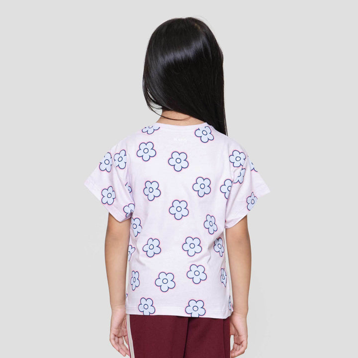 Little M Aop Flower Kaos Anak Perempuan