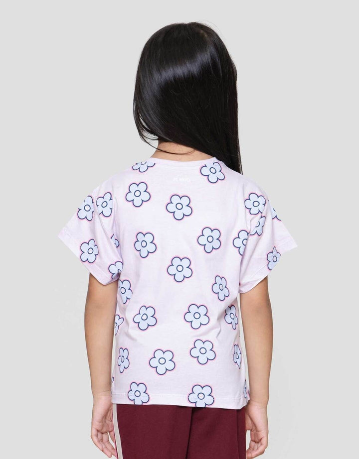 Little M Aop Flower Kaos Anak Perempuan