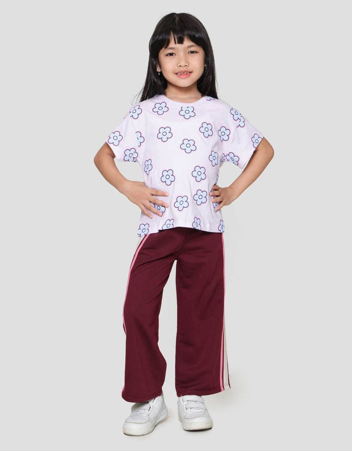 Little M Aop Flower Kaos Anak Perempuan