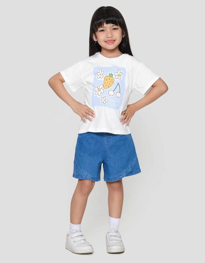 Little M Carrot Flower Kaos Anak Perempuan