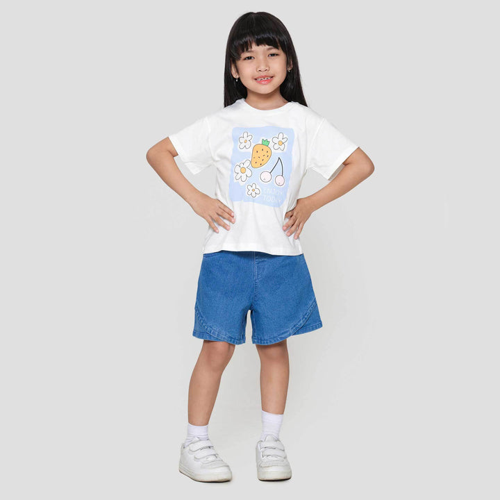 Little M Carrot Flower Kaos Anak Perempuan