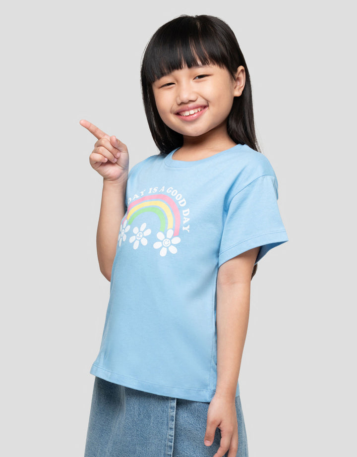Little M Rainbow Kaos Anak Perempuan