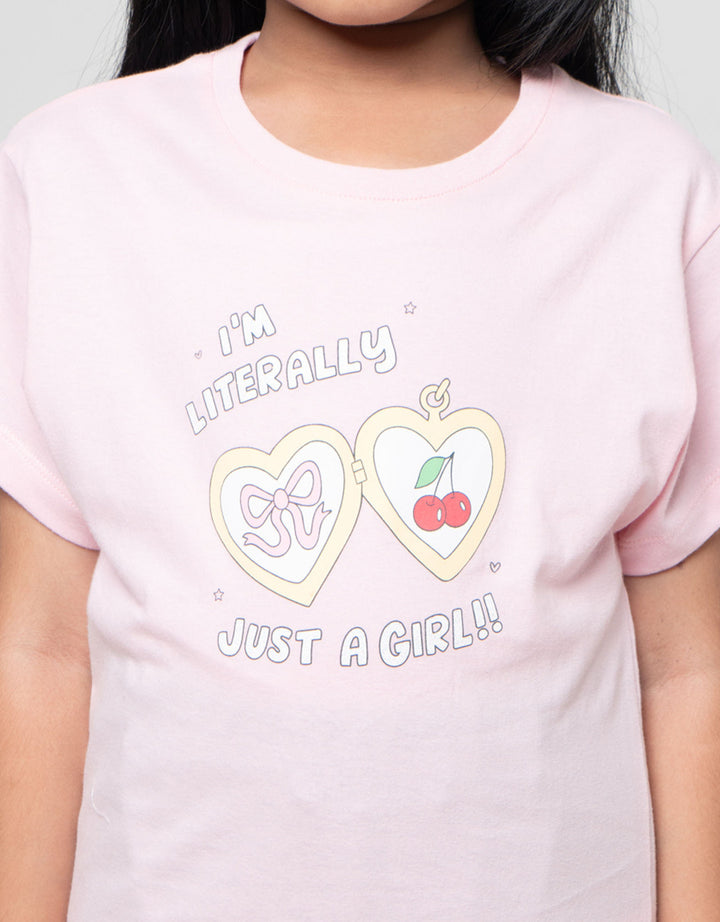 Little M Top Just A Girl Kaos Anak Perempuan