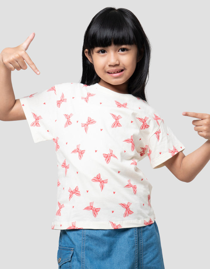 Little M Top Aop Pita Kaos Anak Perempuan