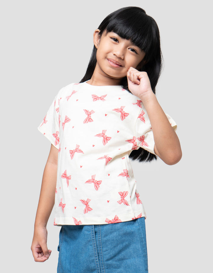 Little M Top Aop Pita Kaos Anak Perempuan