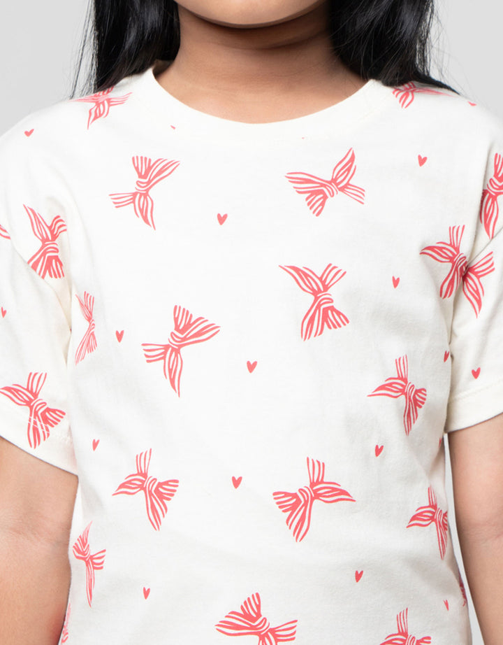 Little M Top Aop Pita Kaos Anak Perempuan