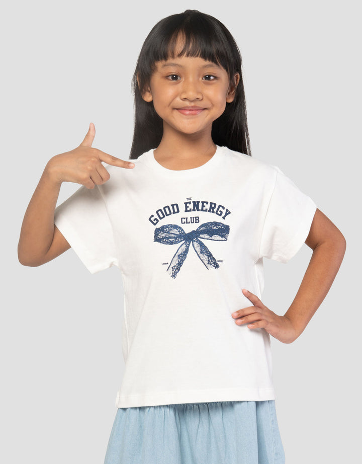 Little M Print Good Energy Kaos Anak Perempuan