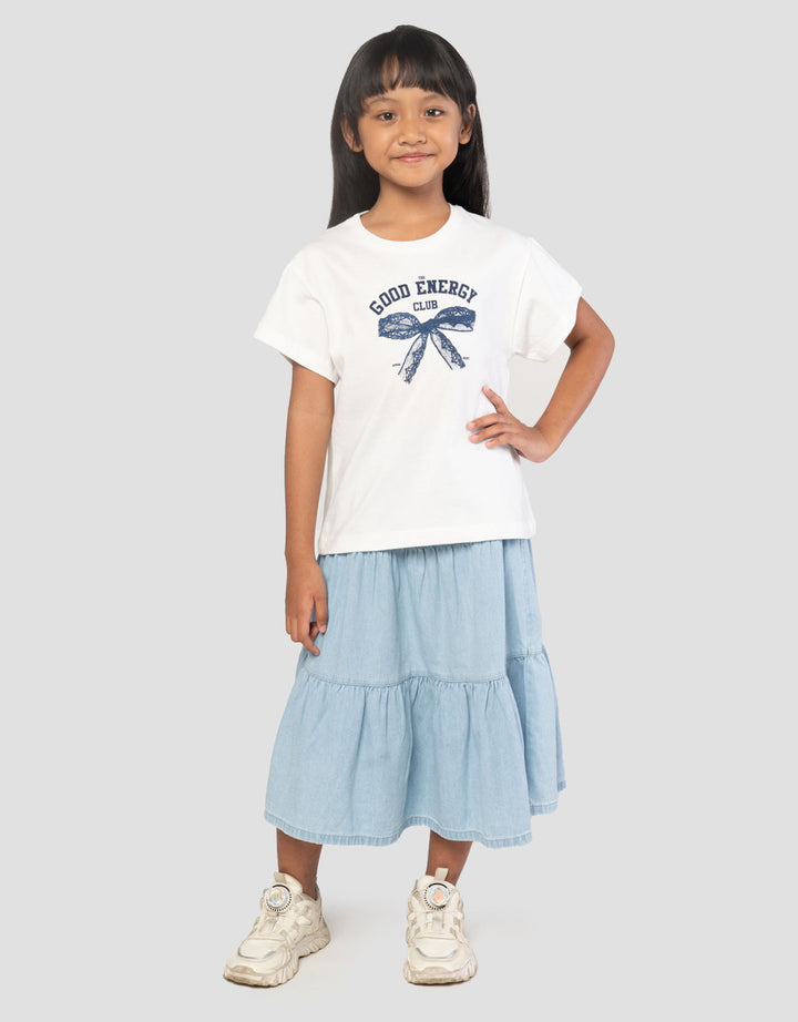 Little M Print Good Energy Kaos Anak Perempuan