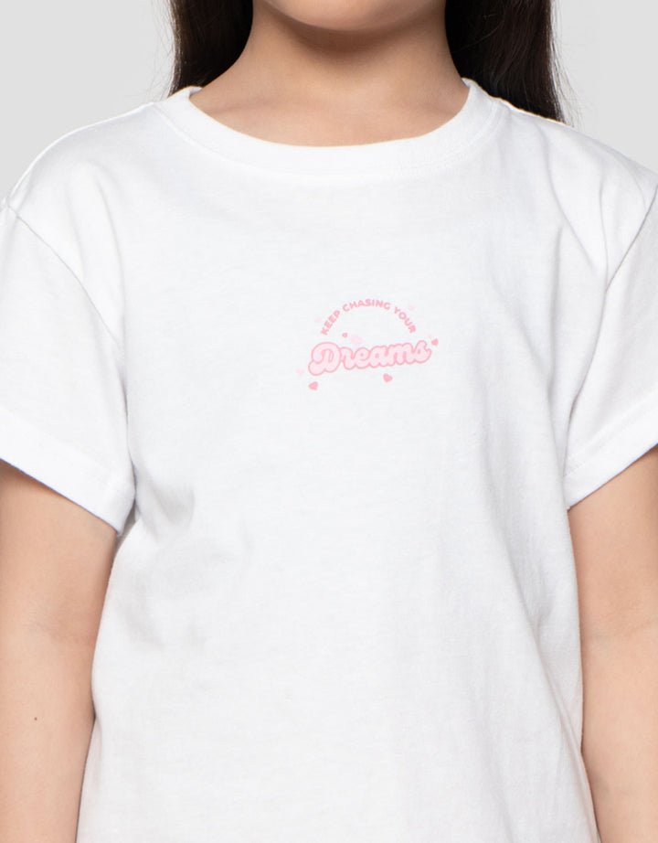 Little M Print Simple Day Dreamer Kaos Anak Perempuan