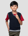 Little M Rajutan Motif Rantai Vest Rompi Anak Laki-laki