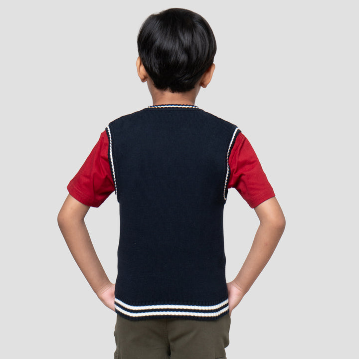 Little M Rajutan Motif Rantai Vest Rompi Anak Laki-laki