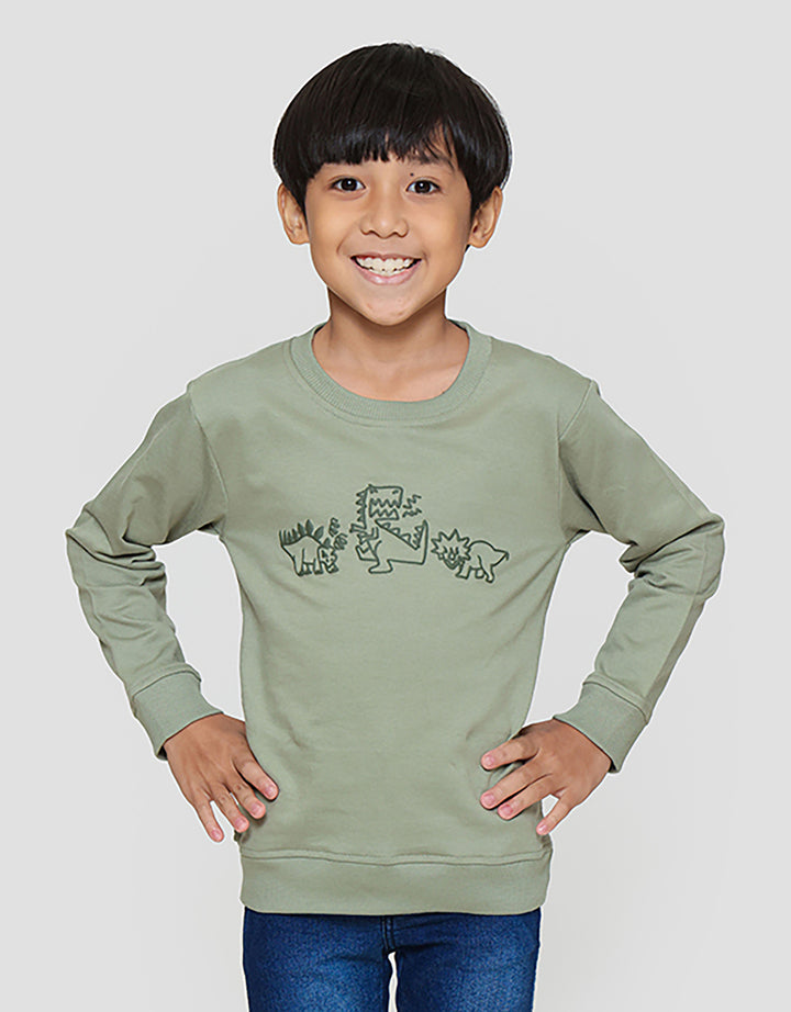 Little M Dino Outline Sweater Anak Laki-laki