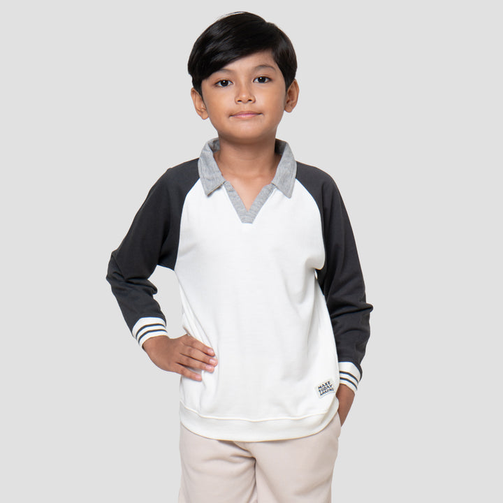 Little M Reglan Krah V Sweater Anak Laki-laki