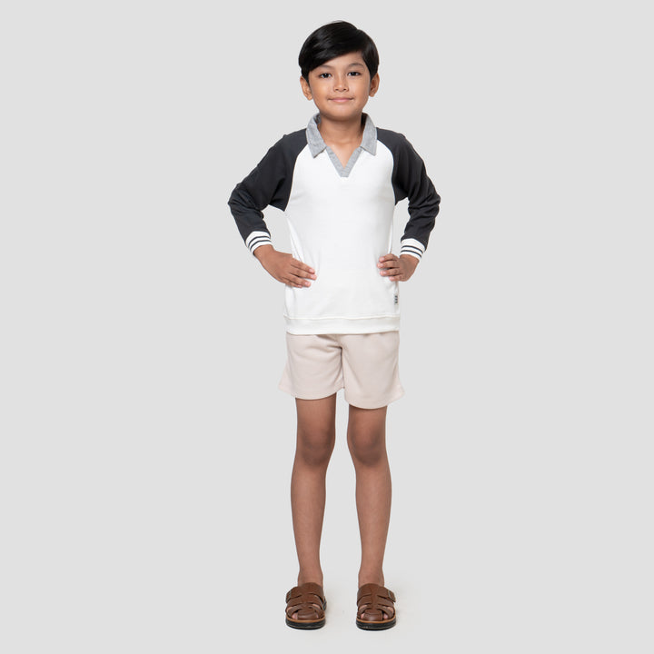 Little M Reglan Krah V Sweater Anak Laki-laki