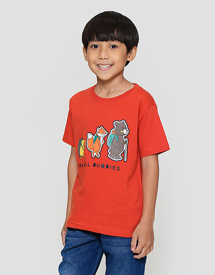 Little M Travel Buddies Kaos Anak Laki-laki