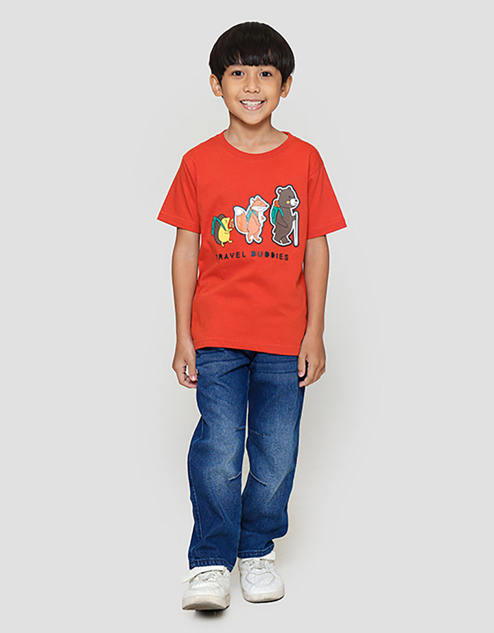 Little M Travel Buddies Kaos Anak Laki-laki