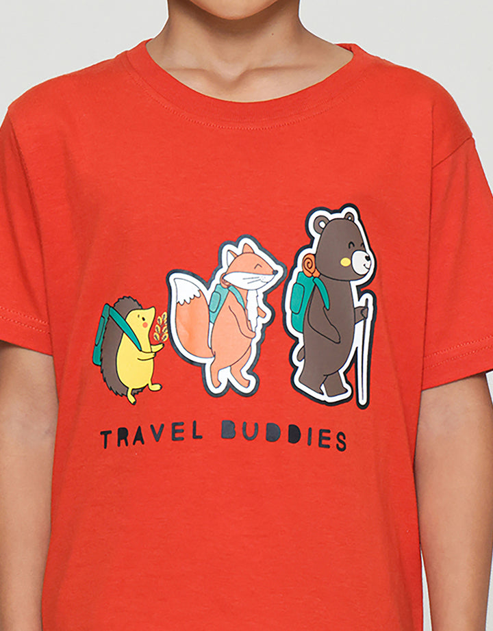 Little M Travel Buddies Kaos Anak Laki-laki