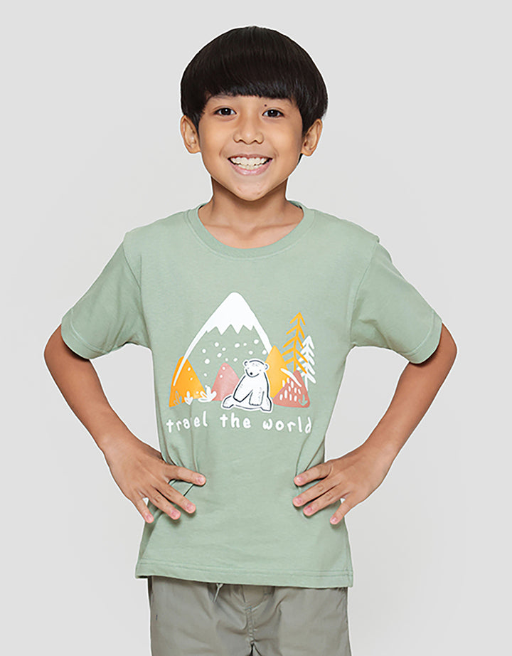 Little M Travel The World  Kaos Anak Laki-laki