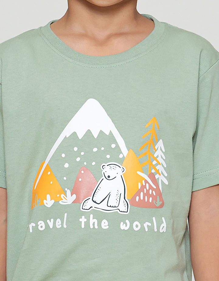 Little M Travel The World  Kaos Anak Laki-laki