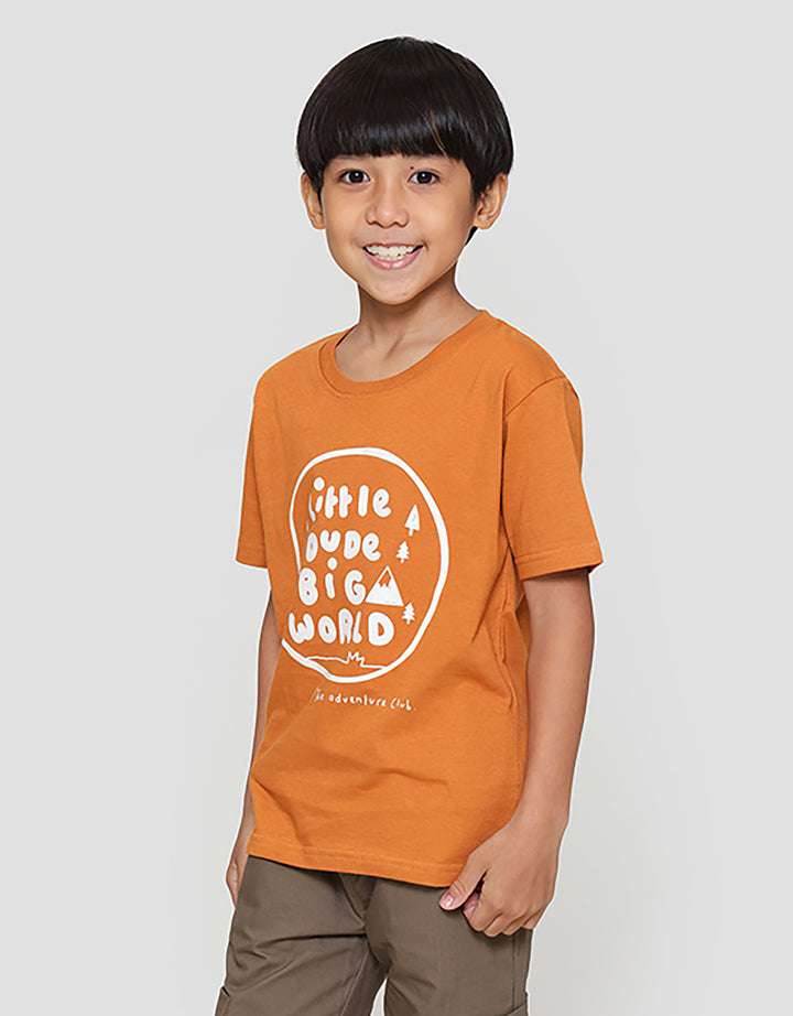 Little M Little Dude Big World Kaos Anak Laki-laki