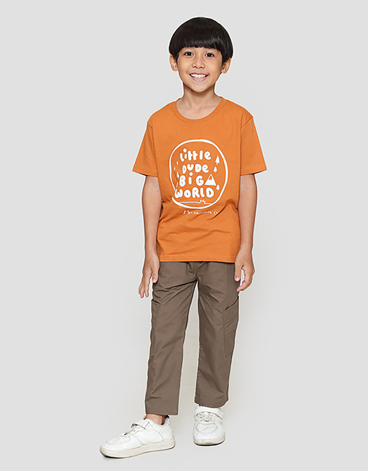 Little M Little Dude Big World Kaos Anak Laki-laki