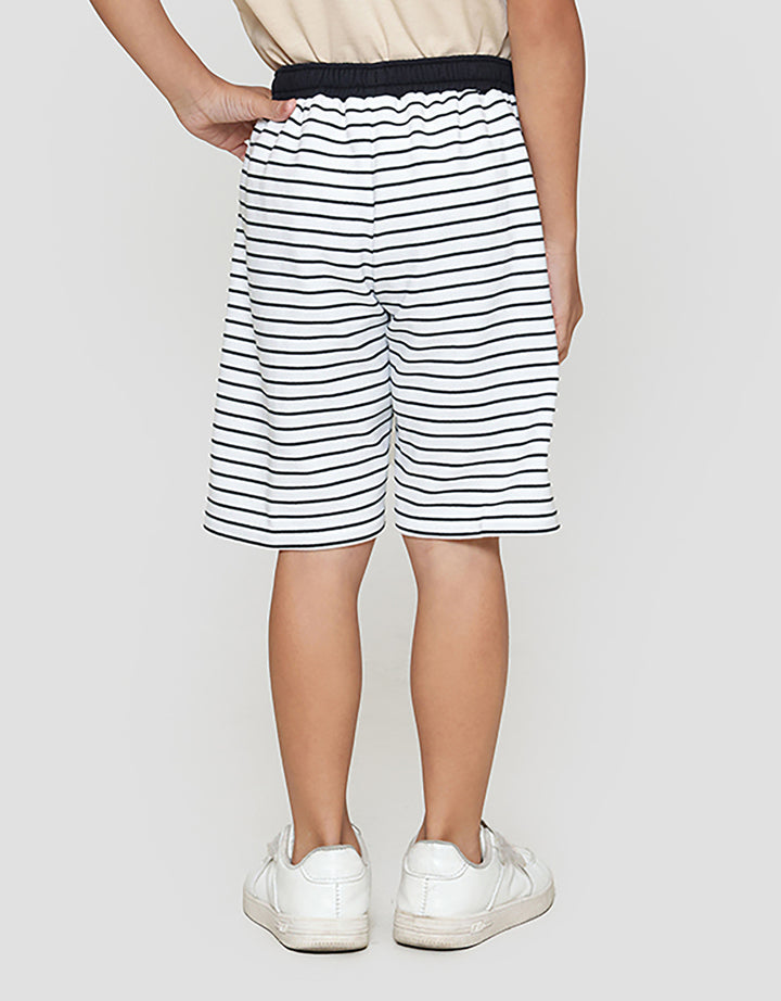 Little M Salur Texture Celana Pendek Anak Laki-laki