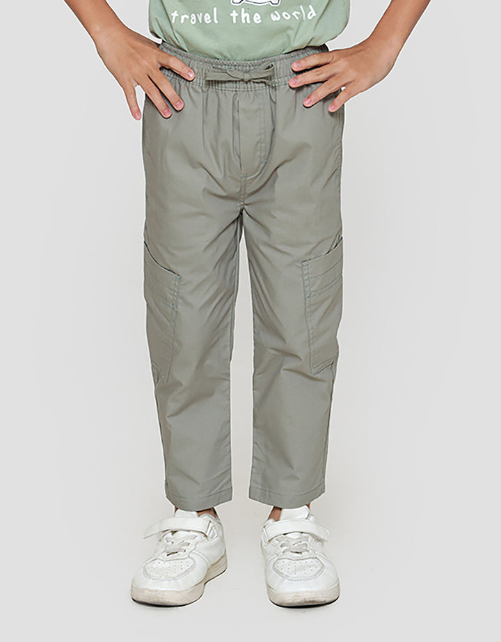 Little M Tempel Miring Celana Panjang Anak Laki-laki