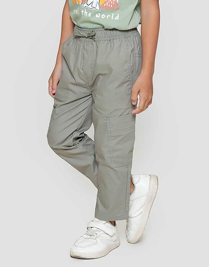 Little M Tempel Miring Celana Panjang Anak Laki-laki