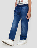 Little M Destroy Rib Jogger Denim Anak Laki-laki