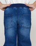 Little M Destroy Rib Jogger Denim Anak Laki-laki