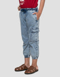 Little M Slub Cargo Ktg Jogger Denim Anak Laki-laki