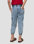 Little M Slub Cargo Ktg Jogger Denim Anak Laki-laki