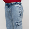 Little M Slub Cargo Ktg Jogger Denim Anak Laki-laki