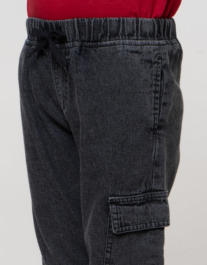 Little M Slub Cargo Ktg Jogger Denim Anak Laki-laki