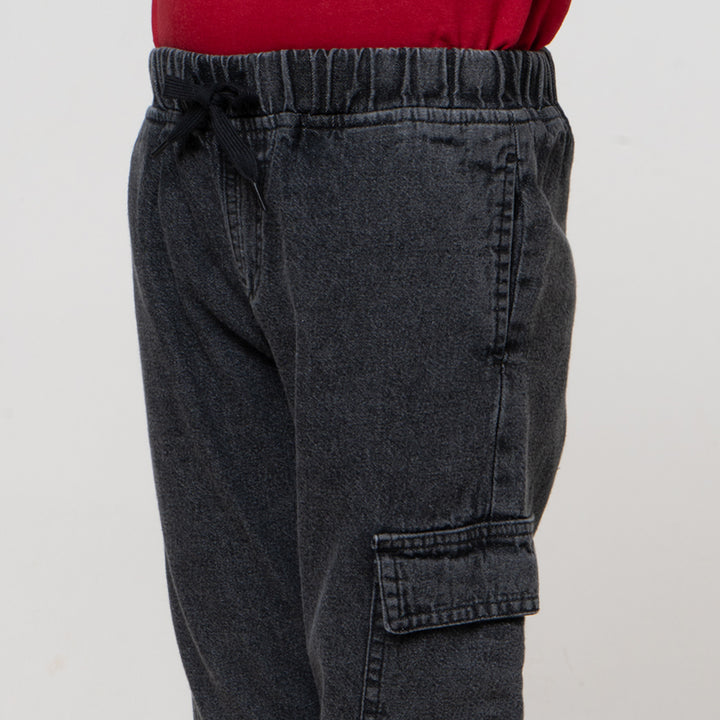 Little M Slub Cargo Ktg Jogger Denim Anak Laki-laki