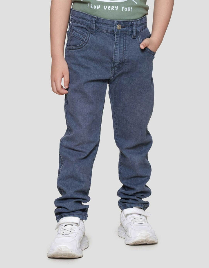 Little M Stretch Whisker Celana Denim Anak Laki-laki