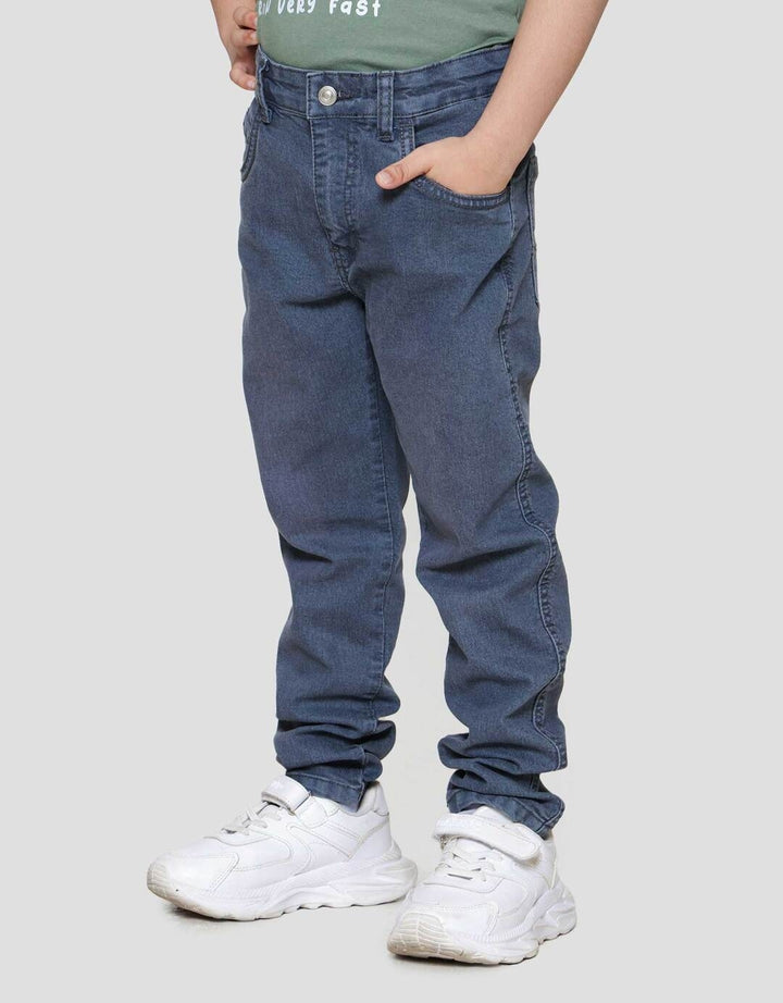 Little M Stretch Whisker Celana Denim Anak Laki-laki