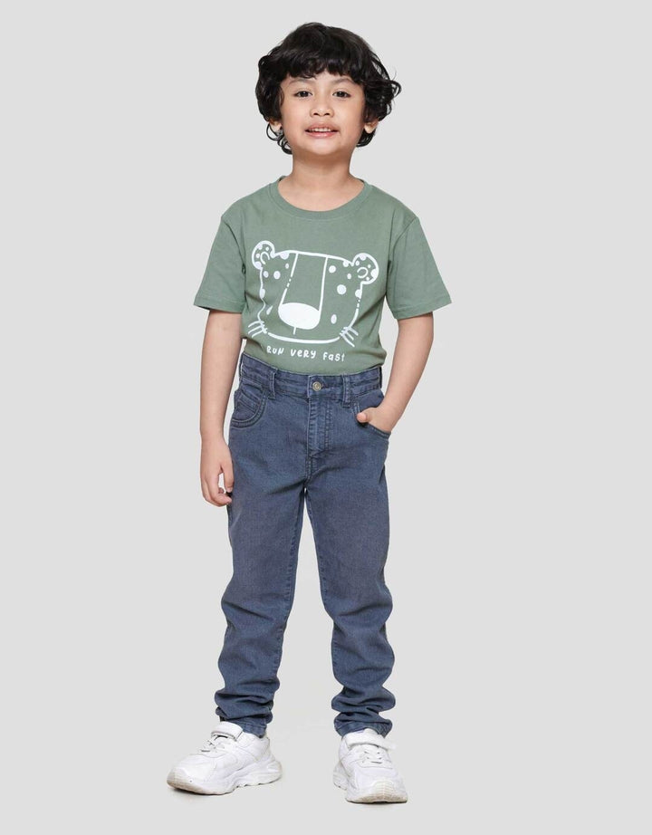 Little M Stretch Whisker Celana Denim Anak Laki-laki