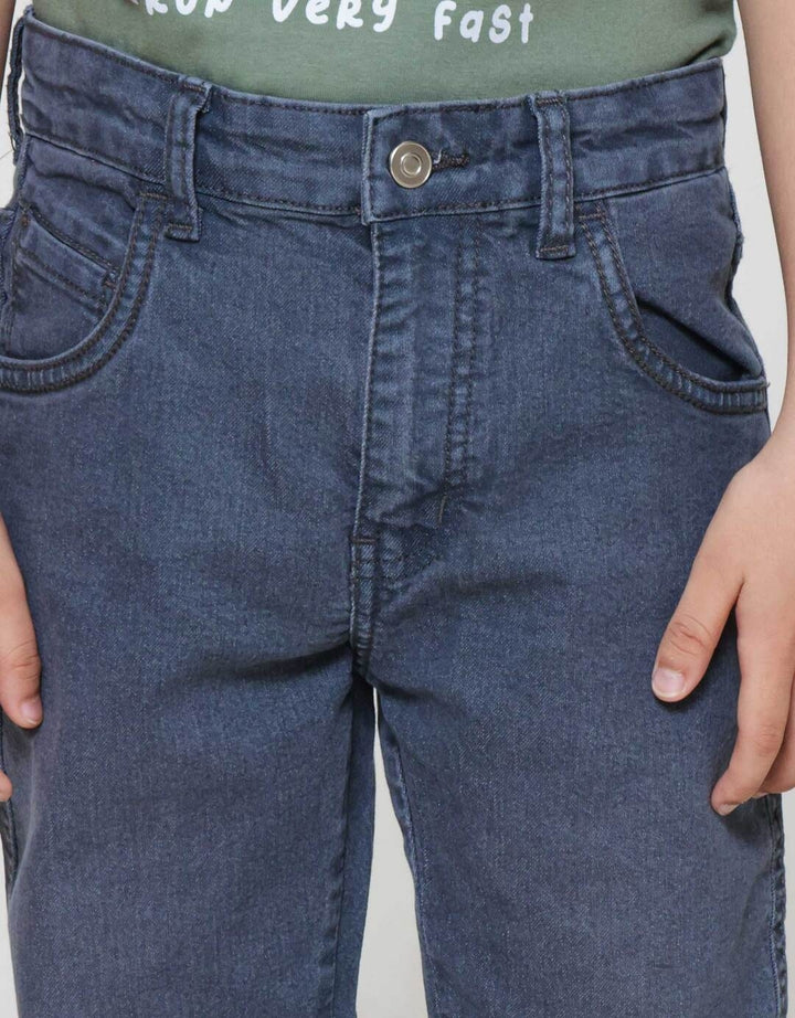 Little M Stretch Whisker Celana Denim Anak Laki-laki