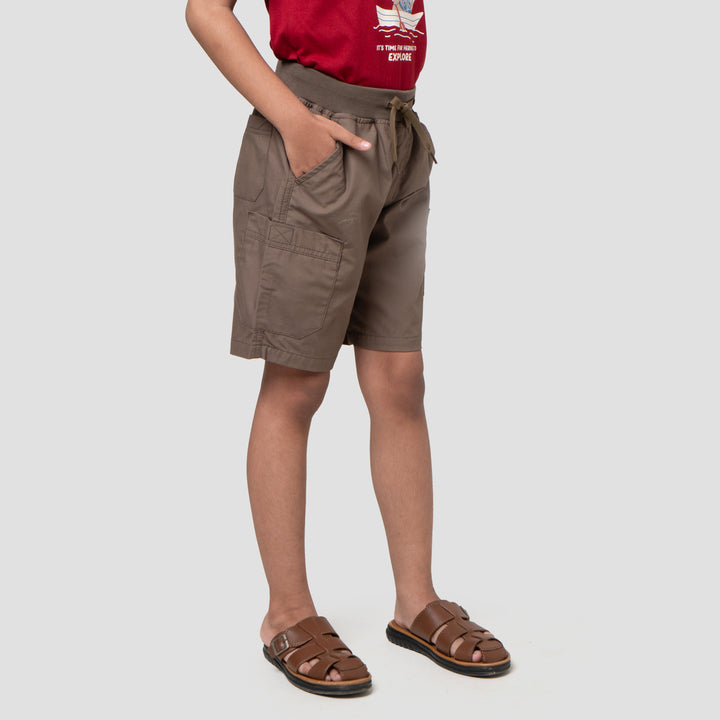 Little M Crop Rib Ktg Fellcro Celana Pendek Anak Laki-laki