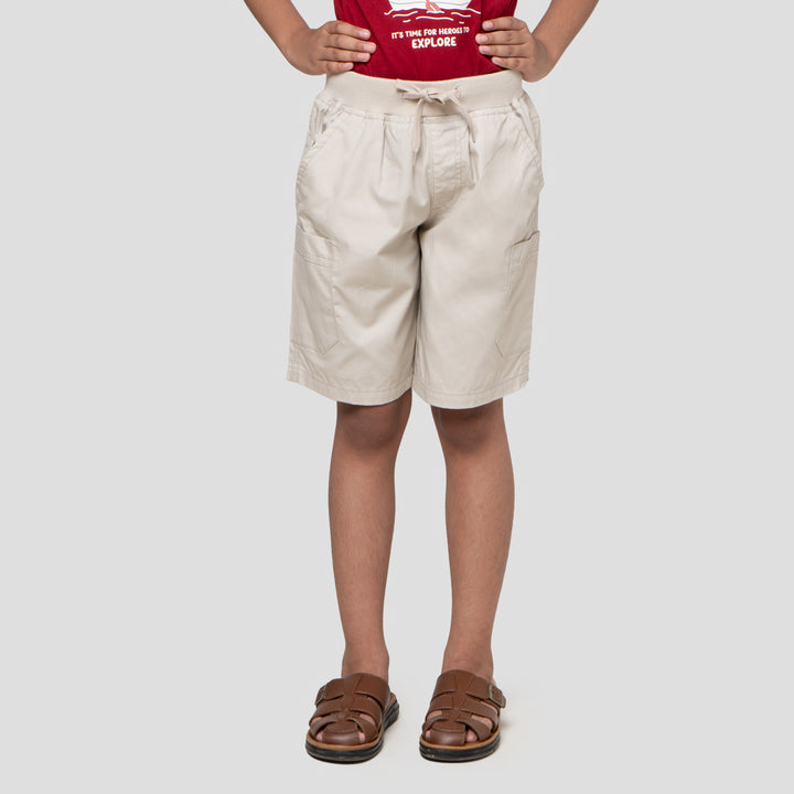 Little M Crop Rib Ktg Fellcro Celana Pendek Anak Laki-laki