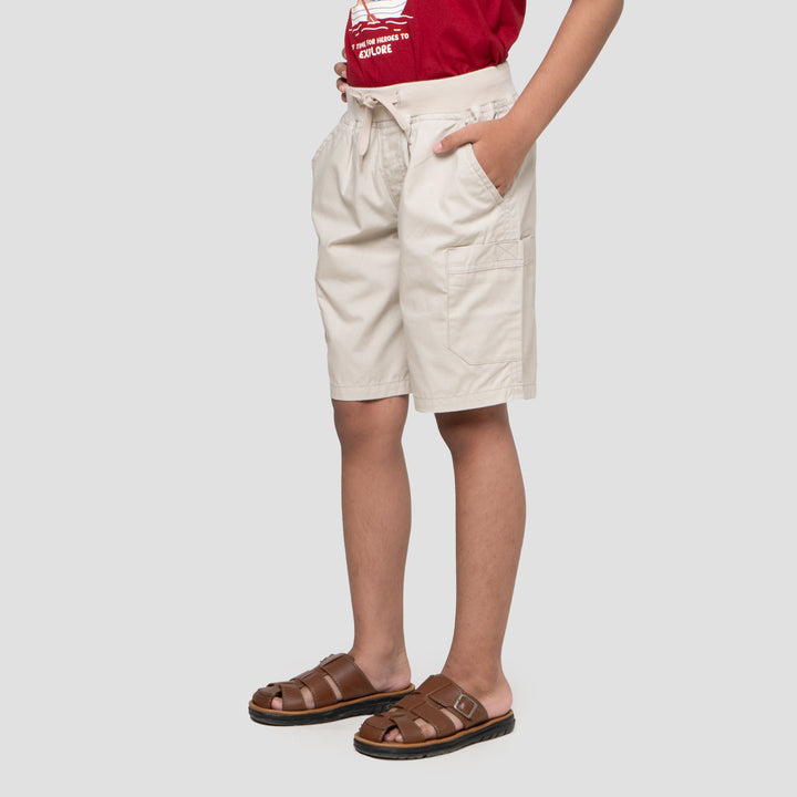 Little M Crop Rib Ktg Fellcro Celana Pendek Anak Laki-laki