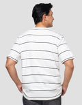 Disney Stripes Baymax Patch Kaos Pria