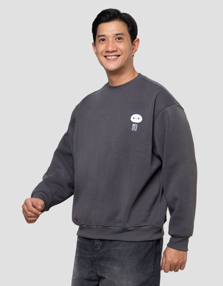 Disney Baymax Patch Backprint Sweater Pria