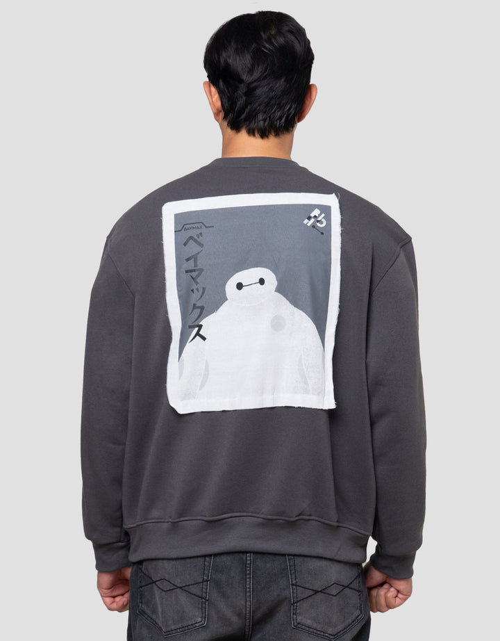 Disney Baymax Patch Backprint Sweater Pria