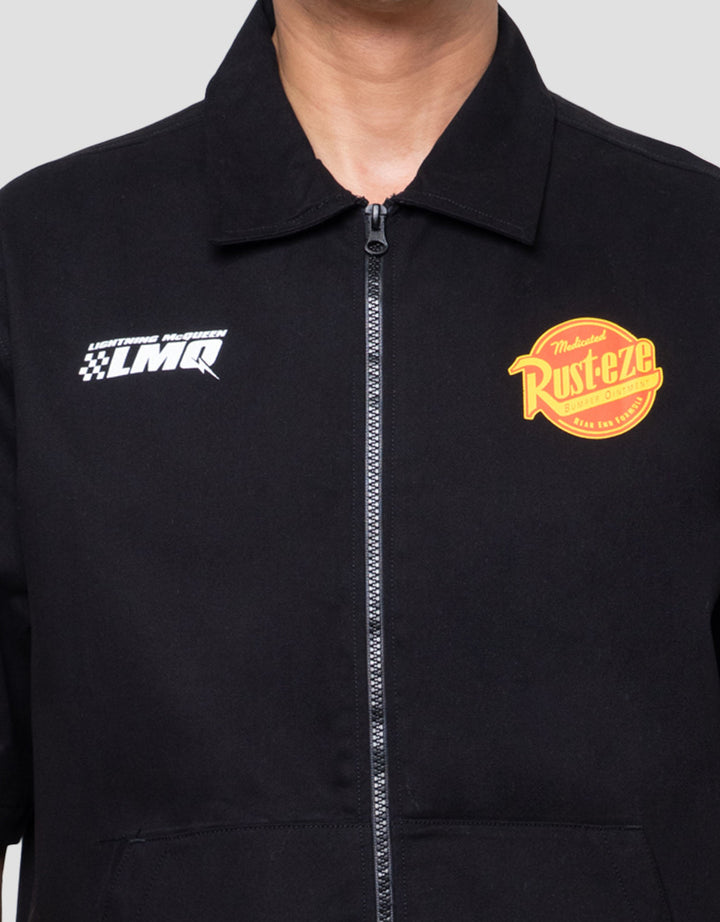 Disney Ss Shirt Lighting Mcqueen All Over Patches Kaos Oversize Pria